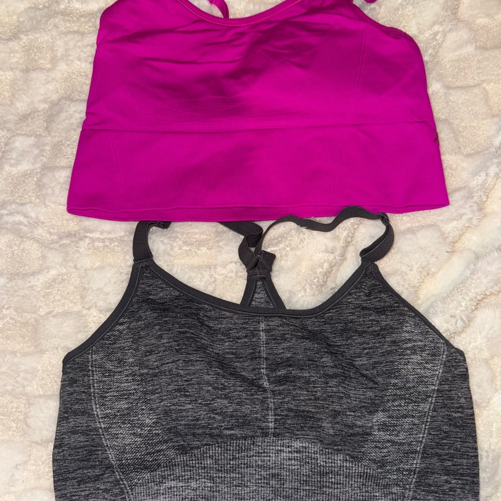 Women's Pink and Gray Sports Bras